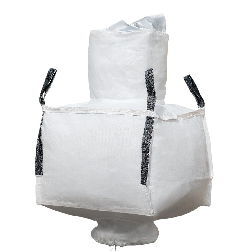 Aluminum foil laminate FIBC bulk bag with dust-tight seams for moisture-sensitive material storage